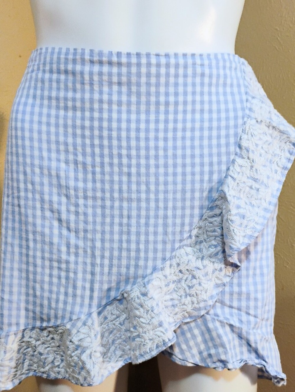 J. Marie Gingham Mini Skirt